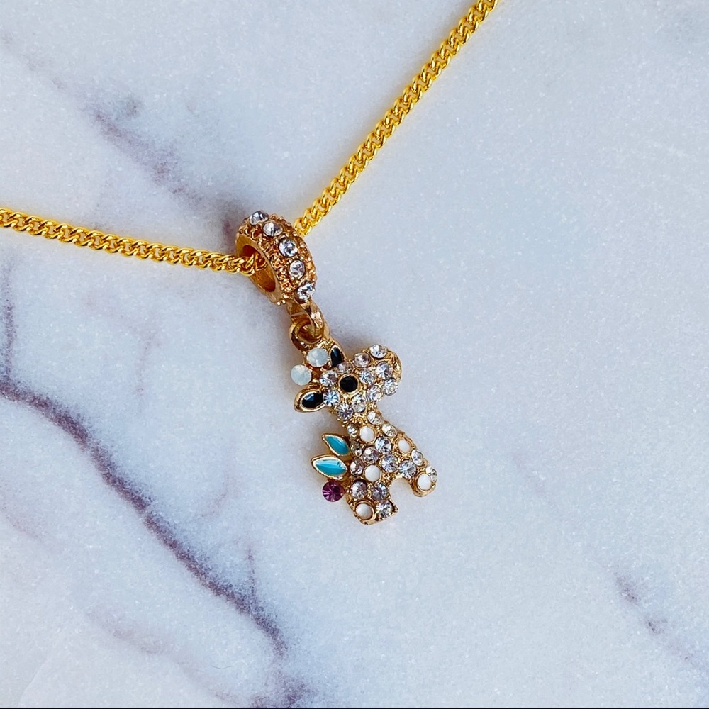 Giraffe Pendant in Gold Chain Necklace